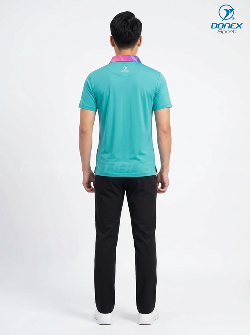 Áo thể thao nam MC-9158-19-01 Xanh ngọc phối trắng